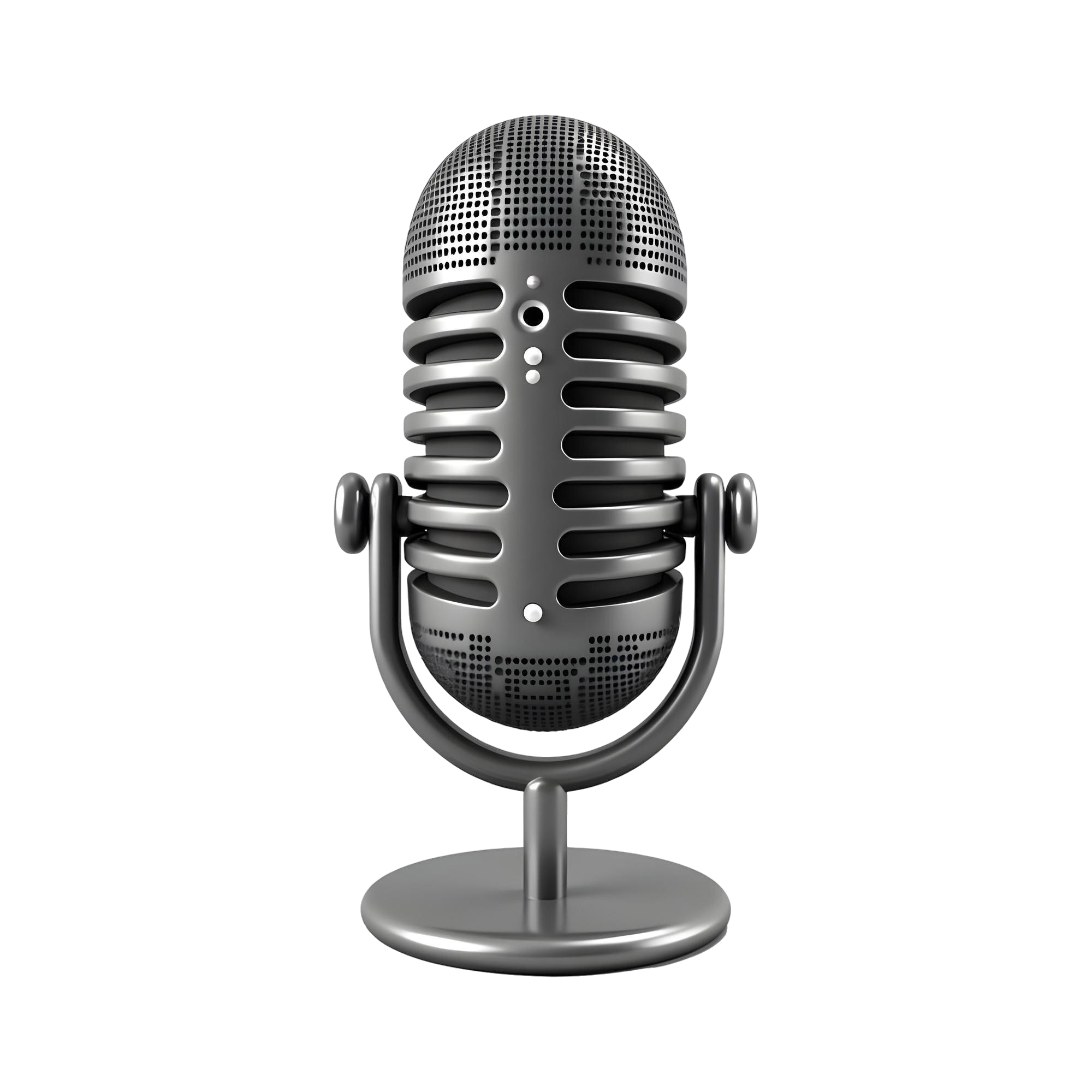 microfono fondo blanco patron puntos